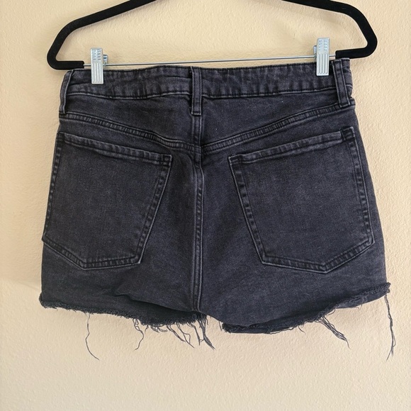 Distressed Black Denim Shorts - Picture 2 of 3